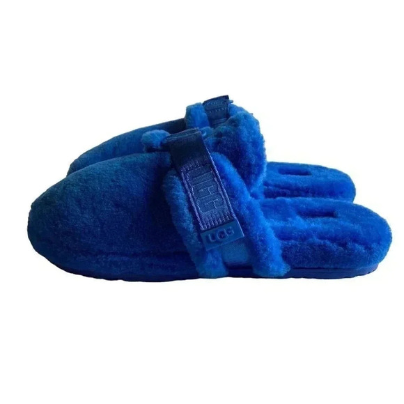 UGG 1118150 Mens 11 Soft Fluff It Slide Slip On Casual Slipper Shoes Blue NEW - Picture 6 of 8